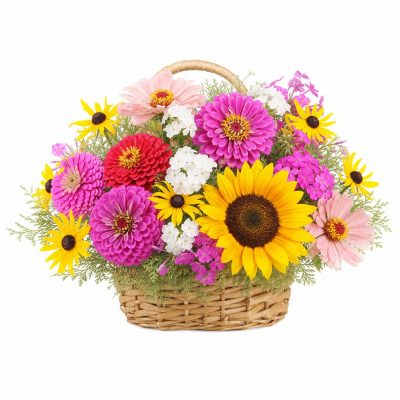 Цветы в корзинке «Дары природы»